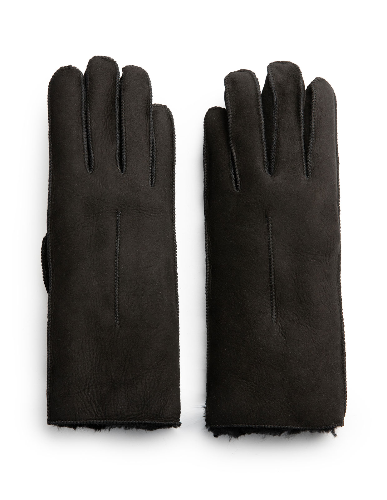 Shearling Handske Nero