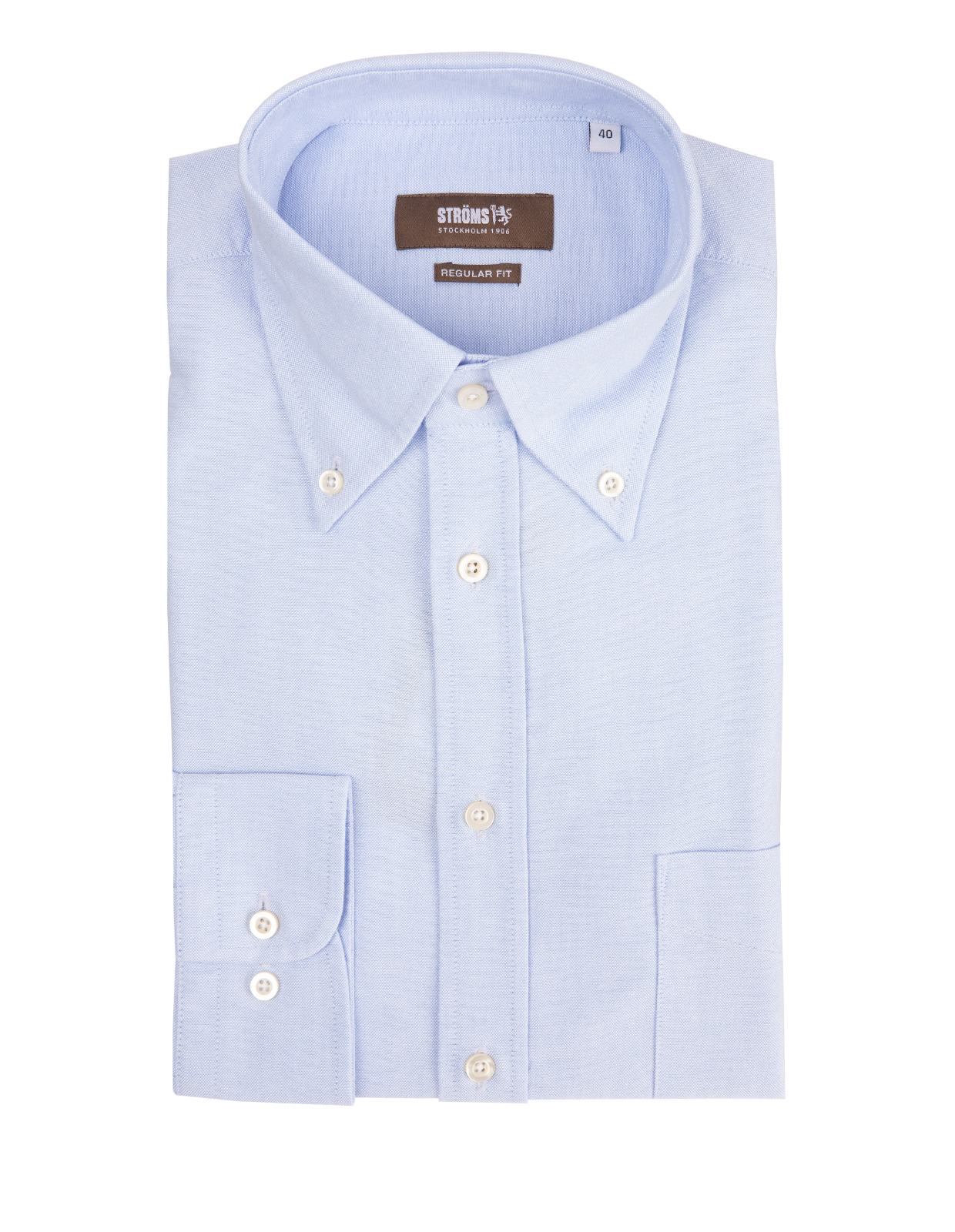 Regular Fit Oxford Skjorta Ljusblå