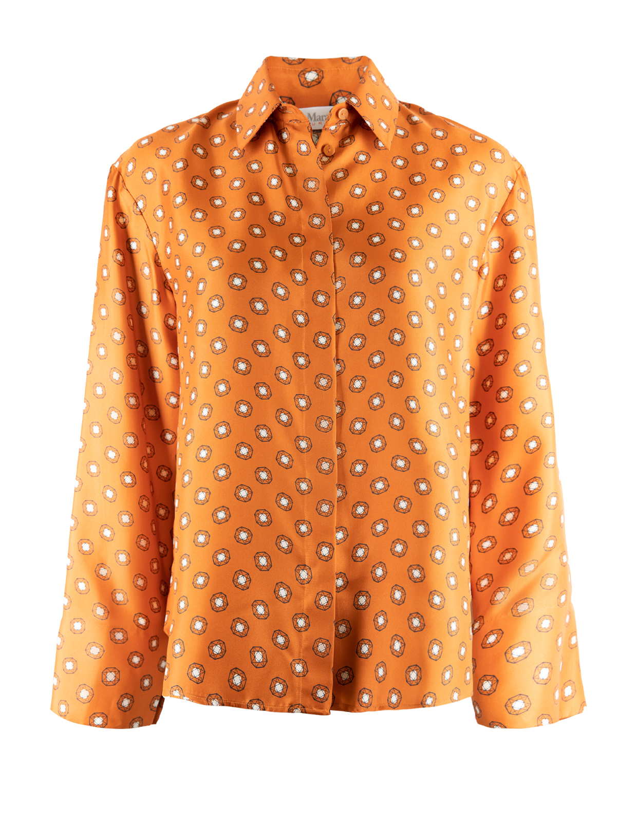 Urna Blus Siden Orange